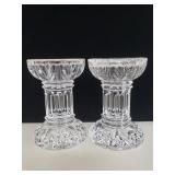 Pair of Waterford crystal candleholders