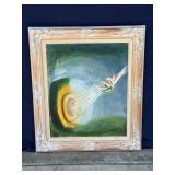Framed Helga Schweininger signed oil painting