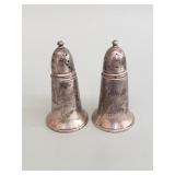 Weighted Crown sterling silver salt and pepper