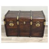 Antique wood trunk