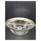 Vintage Dorothy Thorpe-style silver band glass