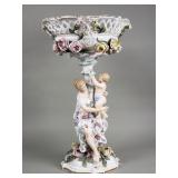 Antique Meissen porcelain figurial center piece