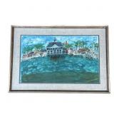Framed Helga Schweininger signed oil painting
