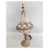 Vintage brass and glass pendant cherub figural