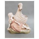Royal Dux porcelain figural centerpiece