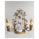 French style porcelain and metal table lamp