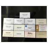 Mad Men & Bates Motel 13 prop businesses cards