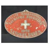Vintage Swiss Equestre Rally plaque