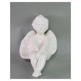 Vintage ceramic shelf sitter cherub figure
