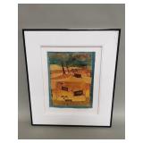 Signed Jane Hespenheide mixed media painting