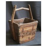 Antique Asian water bucket