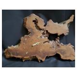 Vintage burl wood battery operated wall clock