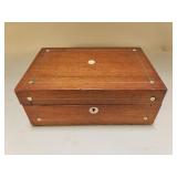 Vintage mother of pearl inlaid trinket box