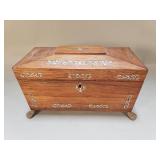 Antique English Regency style tea caddy with