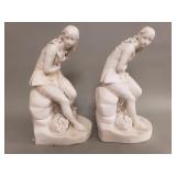 Pair of John Beci Minton parianware
