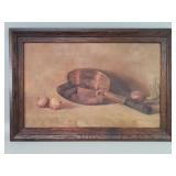Vintage still life oil painting on canvas