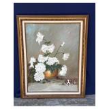Framed Helga Schweininger signed oil painting