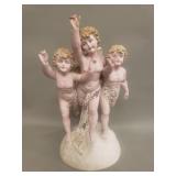 German porcelain cherub sculpture