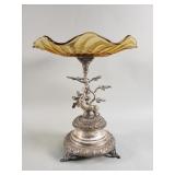 Antique Victorian figural centerpiece tazza