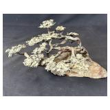 Vintage signed copper tree sculpture