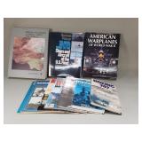 Group of vintage books, NASA, warplanes, naval