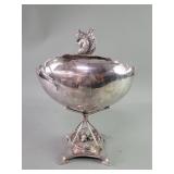 Victorian silver plate figural center piece
