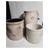 3 vintage stoneware pots/crocks