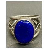 Vintage sterling silver and amethyst stone ring