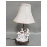 Vintage French porcelain figural table lamp