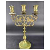 Vintage brass Lion of Judah Candelabra