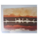 Textile screen print wall panel