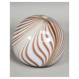 Vintage art glass paperweight made in Romania