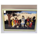 Vintage "Alice in Wonderland" reverse painting