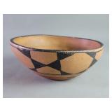 Kewa Pueblo style pottery bowl with hand painted