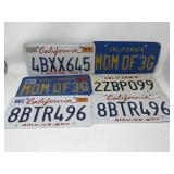Group of six license plates