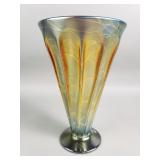 Abelman art glass trumpet vase