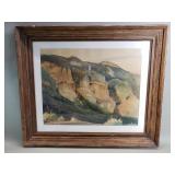 Fritz Kocher signed watercolor painting