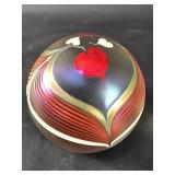 Vintage signed Ableman art glass paperweight
