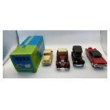Group of 5 vintage die-cast cars, Eligor & Yatming