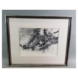 Abstract-style aquaint etching