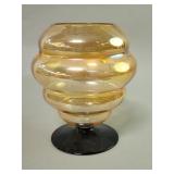 Art Deco style iridescent glass vase