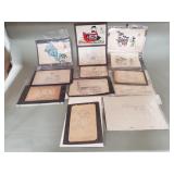 Group of Disney style animation cells in the