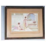 Vintage Henry Ryland nude print