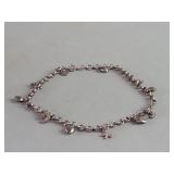 Sterling silver charm bracelet