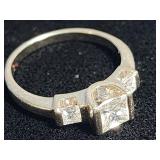 14k white gold GIA VVS1 G 0.68 carat diamond
