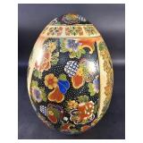 Satsuma style hand painted ceramic egg