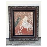 Framed Helga Schweininger signed oil painting