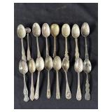Lot of 16 souvenir spoons