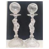 Antique French portieux "water bearer" lace makers