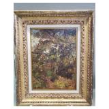 Signed Impasto-style oil on panel painting